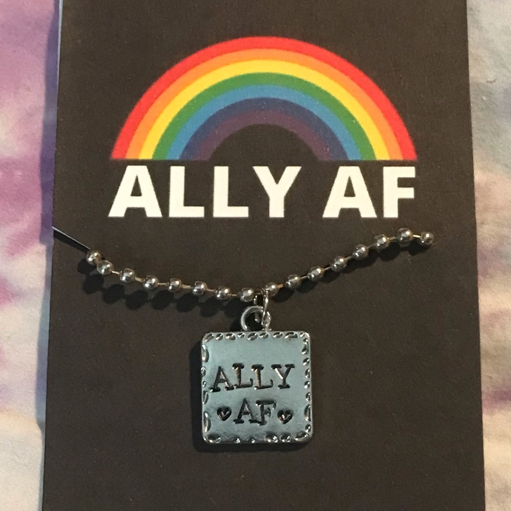 Gay Pride Ally AF Necklace